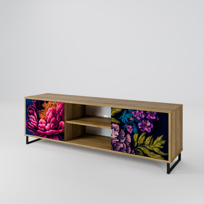 Mobile TV BLOOMING ELEGANCE a 2 ante in effetto rovere