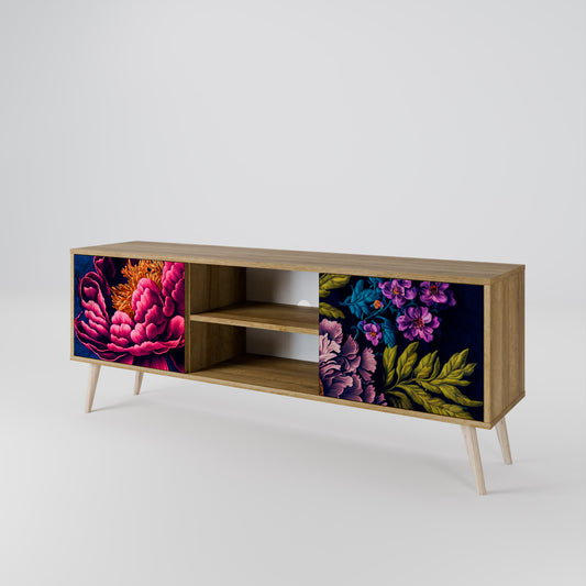 Mobile TV BLOOMING ELEGANCE a 2 ante in effetto rovere