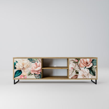Mobile TV a 2 ante FLORAL GRACE in effetto rovere