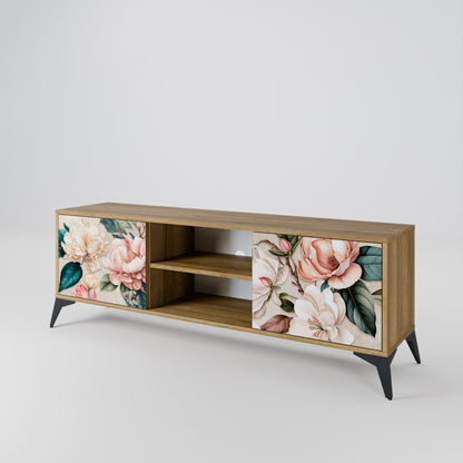 Mobile TV a 2 ante FLORAL GRACE in effetto rovere