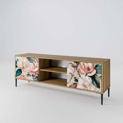 Mobile TV a 2 ante FLORAL GRACE in effetto rovere