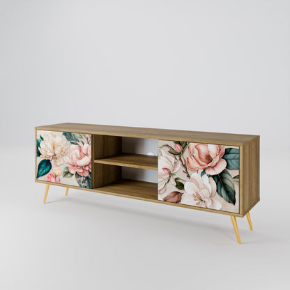 Mobile TV a 2 ante FLORAL GRACE in effetto rovere