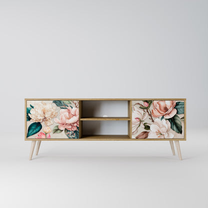 Mobile TV a 2 ante FLORAL GRACE in effetto rovere