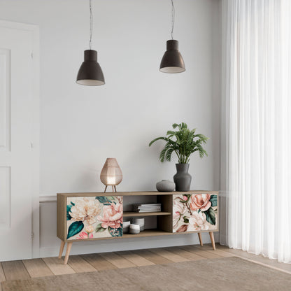 Mobile TV a 2 ante FLORAL GRACE in effetto rovere