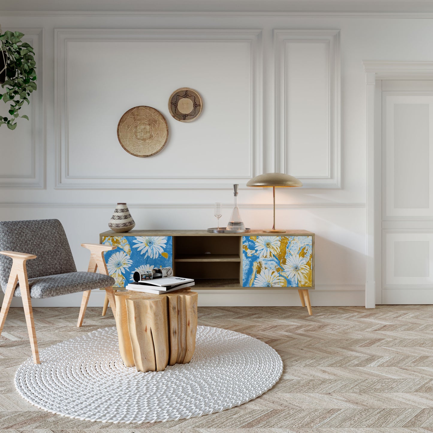 Mobile TV DAISY LUXE a 2 ante effetto rovere