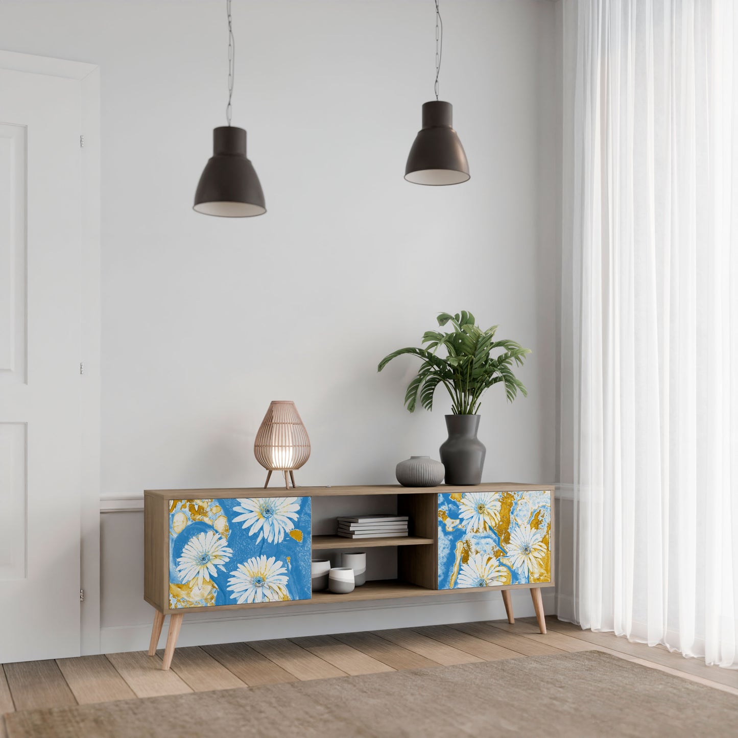 Mobile TV DAISY LUXE a 2 ante effetto rovere