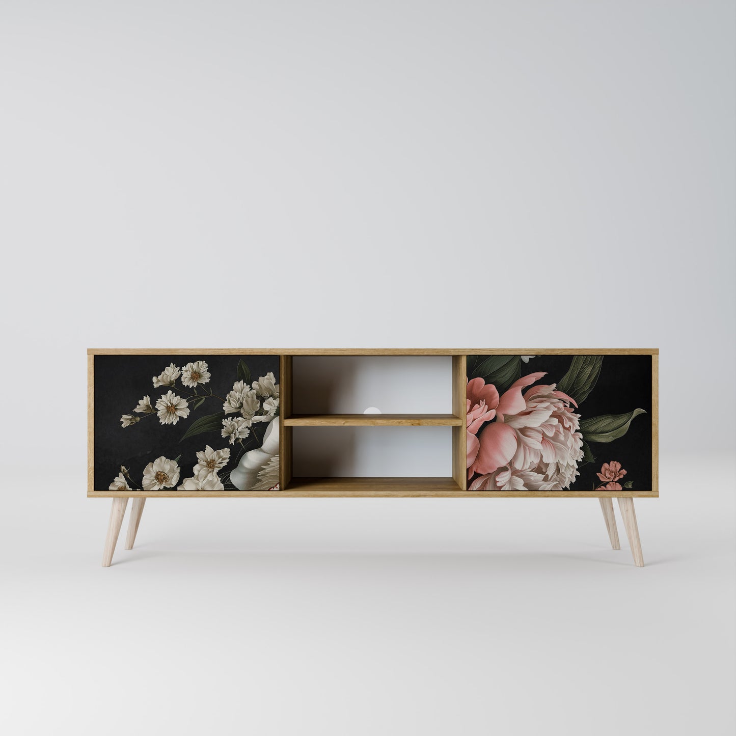 Mobile TV LUSH ELEGANCE a 2 ante effetto rovere