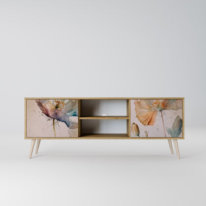 SOFTEN POPPY 2-Door TV Stand in Oak Effect