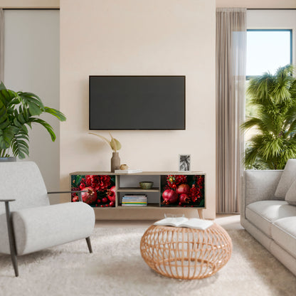 Mobile TV a 2 ante DAHLIAS AND POMEGRANATES in effetto rovere