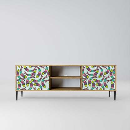 Mobile TV INDIAN FISH a 2 ante effetto rovere