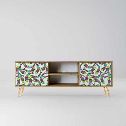 Mobile TV INDIAN FISH a 2 ante effetto rovere