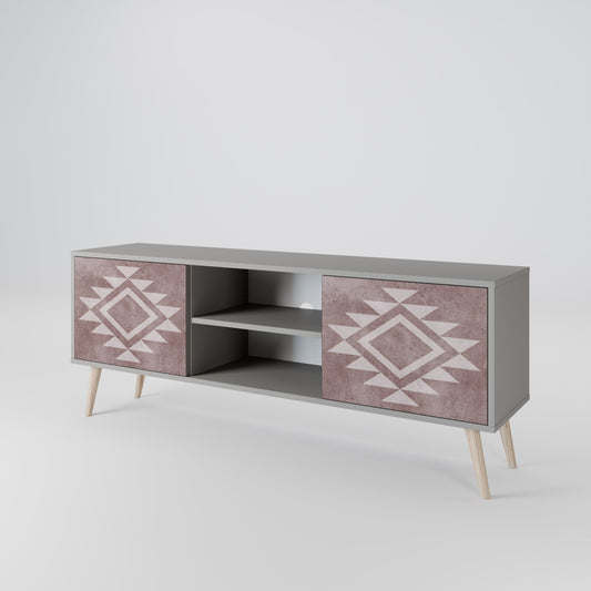 MARVEL MOSAIC 2-Door TV Stand in Grey Finish