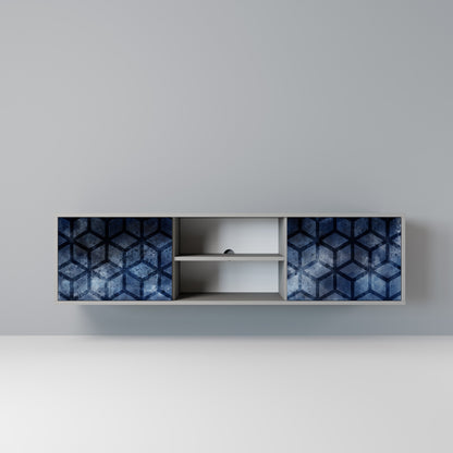 CUBIC MIST 2-Door TV Stand in Grey Finish