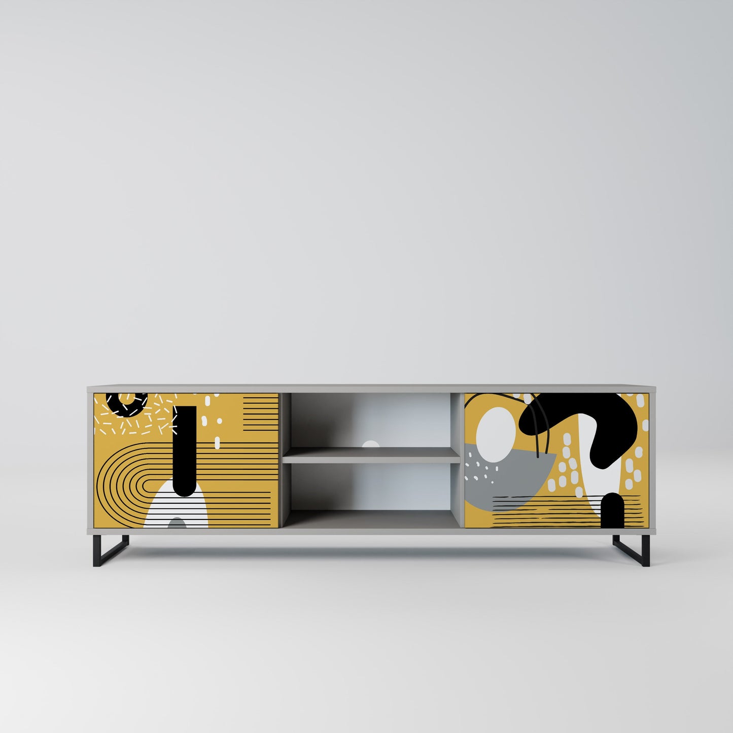 Mobile TV SHAPESHIFT SYMPHONY a 2 ante in finitura grigia