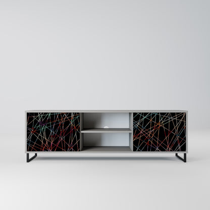 LUMINOUS SNARE 2-Door TV Stand in Grey Finish