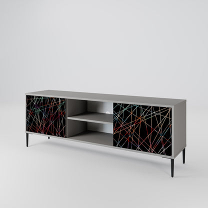 LUMINOUS SNARE 2-Door TV Stand in Grey Finish