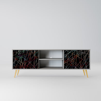 LUMINOUS SNARE 2-Door TV Stand in Grey Finish