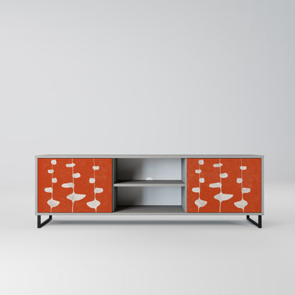 COURAGE MOLD 2-Door TV Stand in Grey Finish