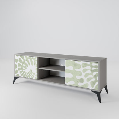 HELIX DANCE 2-Door TV Stand in Grey Finish