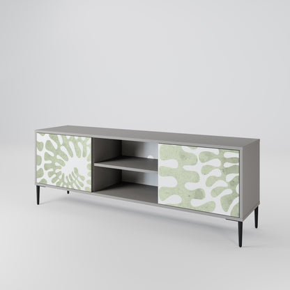 HELIX DANCE 2-Door TV Stand in Grey Finish