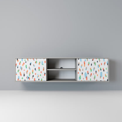 ENERGETIC SPOTS 2-Door TV Stand in Grey Finish