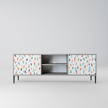 ENERGETIC SPOTS 2-Door TV Stand in Grey Finish