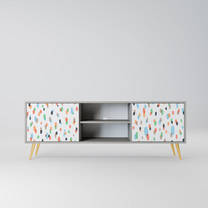 ENERGETIC SPOTS 2-Door TV Stand in Grey Finish