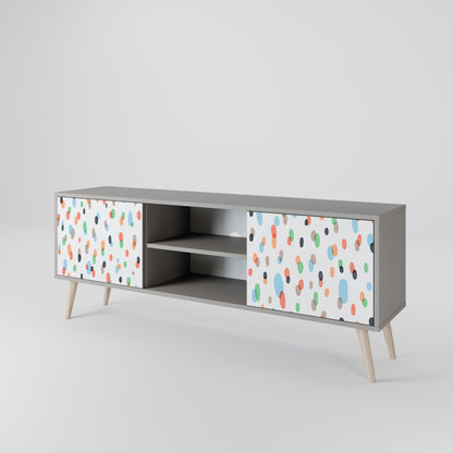 ENERGETIC SPOTS 2-Door TV Stand in Grey Finish