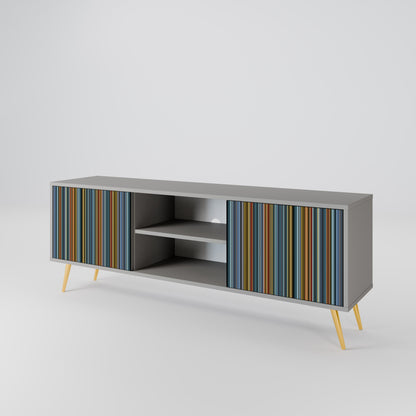 LINEOUT SPECTRUM 2-Door TV Stand in Grey Finish