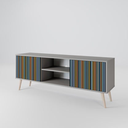 LINEOUT SPECTRUM 2-Door TV Stand in Grey Finish