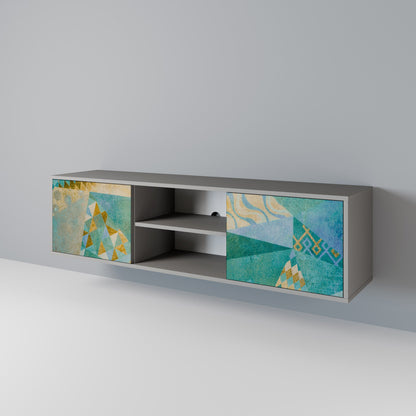 SPECTRUM SPLENDOR 2-Door TV Stand in Grey Finish