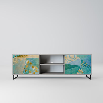 SPECTRUM SPLENDOR 2-Door TV Stand in Grey Finish
