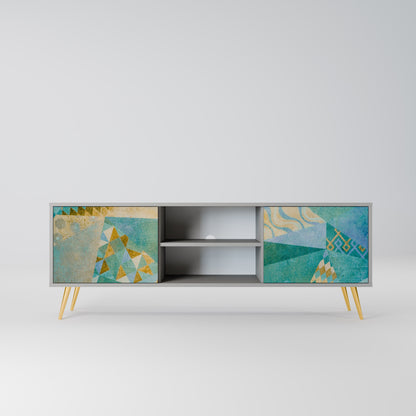 SPECTRUM SPLENDOR 2-Door TV Stand in Grey Finish
