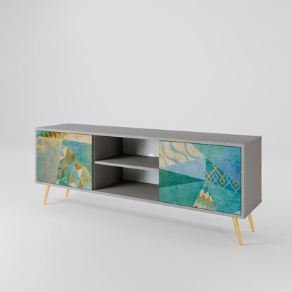 SPECTRUM SPLENDOR 2-Door TV Stand in Grey Finish