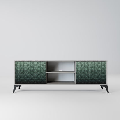 ORNAMENTAL GLIMMER 2-Door TV Stand in Grey Finish
