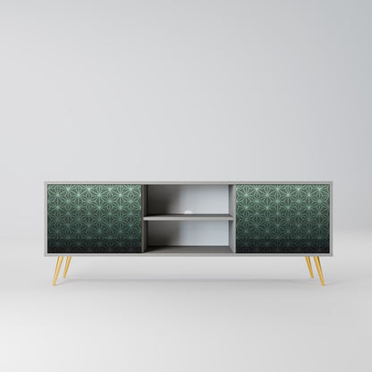 ORNAMENTAL GLIMMER 2-Door TV Stand in Grey Finish