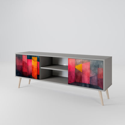 COLORFUL SOUNDS 2-Door TV Stand in Grey Finish