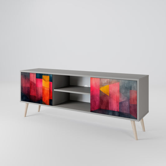 COLORFUL SOUNDS 2-Door TV Stand in Grey Finish