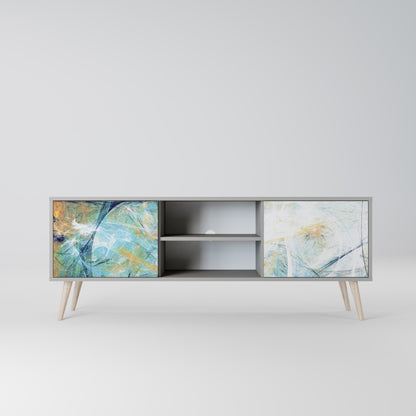 ABSTRACT THOUGHTS 2-Door TV Stand in Grey Finish