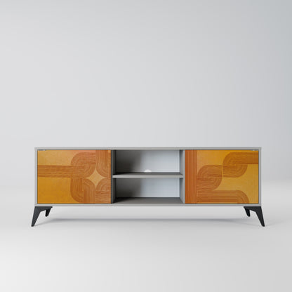 STRENGTHENING RELATION 2-Door TV Stand in Grey Finish