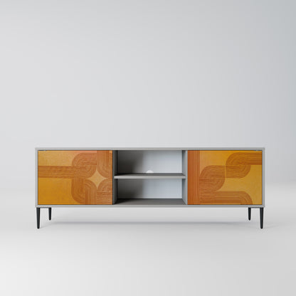 STRENGTHENING RELATION 2-Door TV Stand in Grey Finish