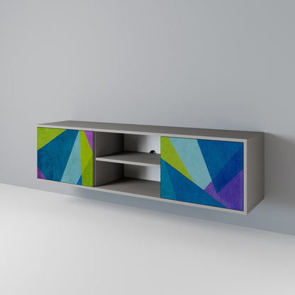 COLD SHOWCASE 2-Door TV Stand in Grey Finish