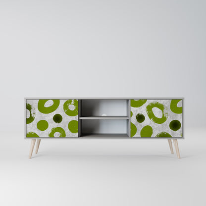 GREEN RHAPSODY 2-Door TV Stand in Grey Finish