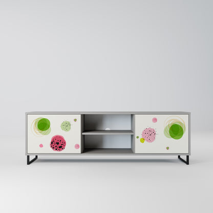 COLORFUL COSMOS 2-Door TV Stand in Grey Finish