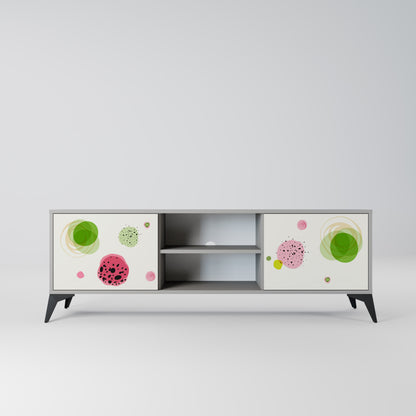 COLORFUL COSMOS 2-Door TV Stand in Grey Finish