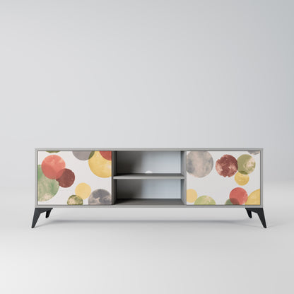FLEETING HAPPINESS 2-Door TV Stand in Grey Finish