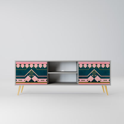 ROYAL COMPOSITION 2-Door TV Stand in Grey Finish