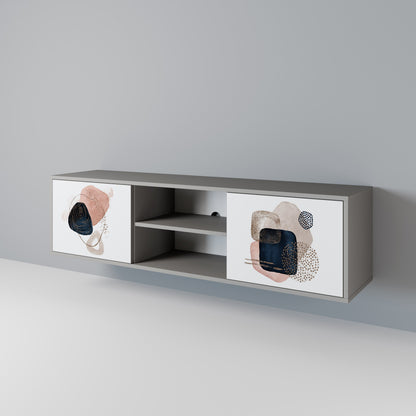 COLORFUL SHAPES 2-Door TV Stand in Grey Finish