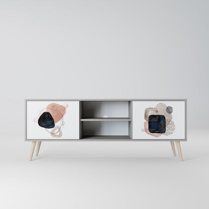 COLORFUL SHAPES 2-Door TV Stand in Grey Finish