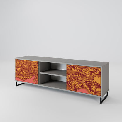 FLOATING THOUGHTS 2-Door TV Stand in Grey Finish
